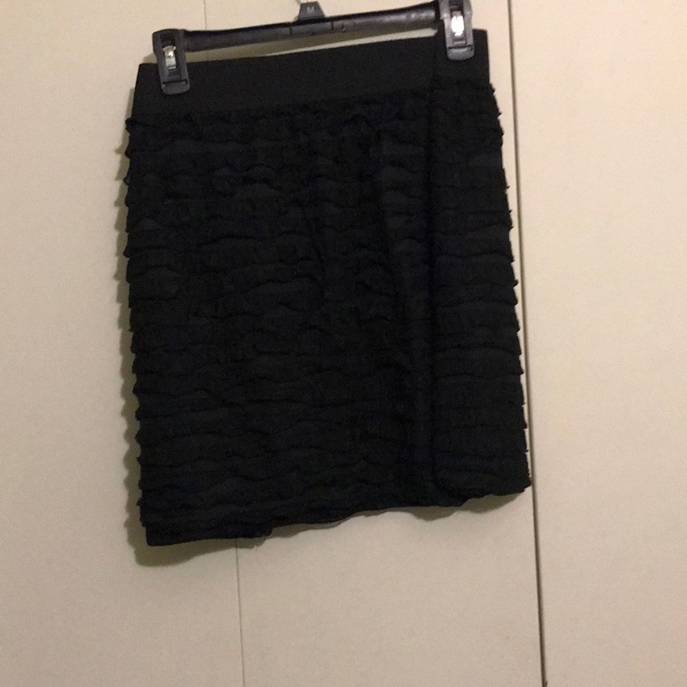 Black ruffled mini Skirt